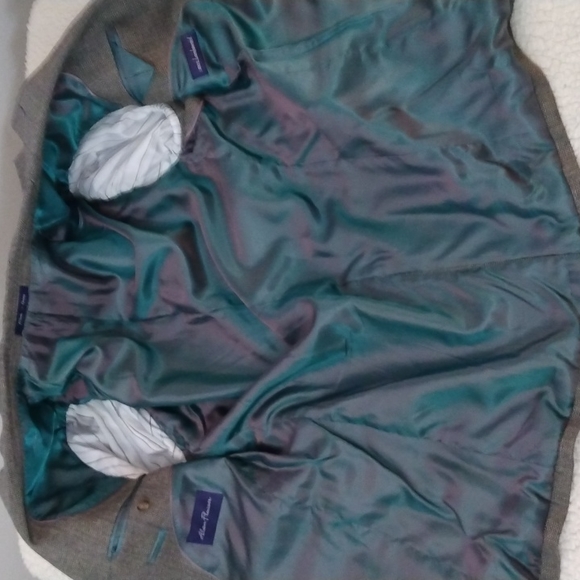 NWOT Alan Flusser Light Brown Lambswool Sport Jacket 42L - Picture 12 of 12